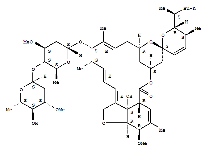 Molecular Structure of 119911-58-9 (Avermectin A1a,25-de(1-methylpropyl)-25-(1-methylpentyl)- (9CI))
