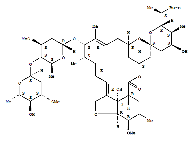 Molecular Structure of 119911-60-3 (Avermectin A1a,25-de(1-methylpropyl)-22,23-dihydro-23-hydroxy-25-(1-methylpentyl)-, (23S)-(9CI))