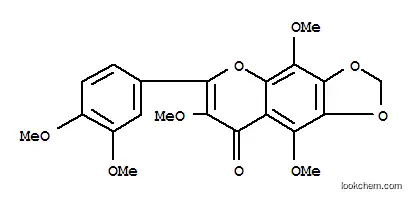 Molecular Structure of 119968-22-8 (8H-1,3-Dioxolo[4,5-g][1]benzopyran-8-one,6-(3,4-dimethoxyphenyl)-4,7,9-trimethoxy-)