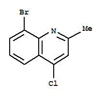 Molecular Structure of 1201-07-6 (Quinoline,8-bromo-4-chloro-2-methyl-)