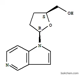 Molecular Structure of 120552-19-4 ([(2S,5R)-5-(1H-pyrrolo[3,2-c]pyridin-1-yl)tetrahydrofuran-2-yl]methanol)