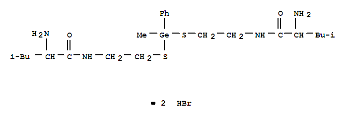 Pentanamide,N,N'-[(methylphenylgermylene)bis(thio-2,1-ethanediyl)]bis[2-amino-4-methyl-,dihydrobromide (9CI)