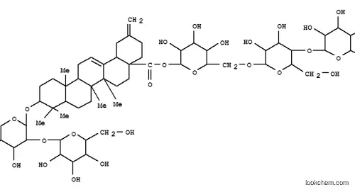 Molecular Structure of 120726-93-4 (30-Noroleana-12,20(29)-dien-28-oicacid, 3-[(2-O-b-D-glucopyranosyl-a-L-arabinopyranosyl)oxy]-,O-6-deoxy-a-L-mannopyranosyl-(1®4)-O-b-D-glucopyranosyl-(1®6)-b-D-glucopyranosyl ester, (3b)-)