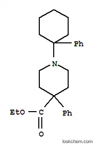 Molecular Structure of 121019-93-0 (ethyl 4-phenyl-1-(1-phenylcyclohexyl)piperidine-4-carboxylate)