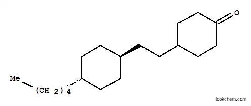 Molecular Structure of 121040-08-2 (trans-4-[2-(4-Pentylcyclohexyl)ethyl]cyclohexanone)