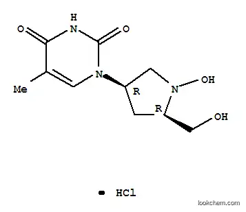 Molecular Structure of 121330-14-1 (1-[(3R,5R)-1-hydroxy-5-(hydroxymethyl)pyrrolidin-3-yl]-5-methylpyrimidine-2,4(1H,3H)-dione)
