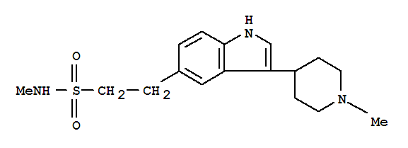 Molecular Structure of 121679-13-8 (1H-Indole-5-ethanesulfonamide,N-methyl-3-(1-methyl-4-piperidinyl)-)