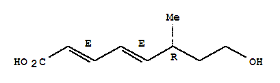 121839-27-8,2,4-Octadienoic acid,8-hydroxy-6-methyl-, (2E,4E,6R)-,2,4-Octadienoicacid, 8-hydroxy-6-methyl-, [R-(E,E)]-; Dendryphiellic acid B