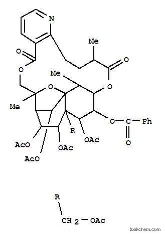 Molecular Structure of 121880-18-0 (8,11-Epoxy-9,12-ethano-11,15-methano-5H,11H-[1,9]dioxacyclooctadecino[4,3-b]pyridine-5,17(18H)-dione,10,13,22,23-tetrakis(acetyloxy)-12-[(acetyloxy)methyl]-14-(benzoyloxy)-7,8,9,10,12,13,14,15,19,20-decahydro-8,18,21-trimethyl-,(8R,9R,10R,11S,12S,13R,14R,15S,18S,21R,22S)- (9CI))