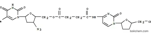 Molecular Structure of 121892-89-5 (Thymidine,3'-azido-3'-deoxy-,5'-[4-[[1,2-dihydro-2-oxo-1-[tetrahydro-5-(hydroxymethyl)-2-furanyl]-4-pyrimidinyl]amino]-4-oxobutanoate],(2R-cis)- (9CI))