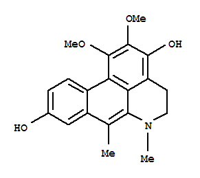 Molecular Structure of 121985-88-4 (4H-Dibenzo[de,g]quinoline-3,9-diol,5,6-dihydro-1,2-dimethoxy-6,7-dimethyl-)