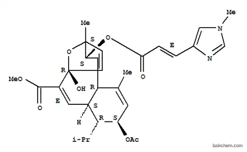 Molecular Structure of 122052-96-4 (7,10-Epoxybenzocyclodecene-6-carboxylicacid,3-(acetyloxy)-3,4,4a,7,10,11,12,12a-octahydro-7-hydroxy-1,10-dimethyl-4-(1-methylethyl)-11-[[(2E)-3-(1-methyl-1H-imidazol-4-yl)-1-oxo-2-propenyl]oxy]-,methyl ester, (3S,4R,4aS,5E,7R,10S,11S,12aR)- (9CI))