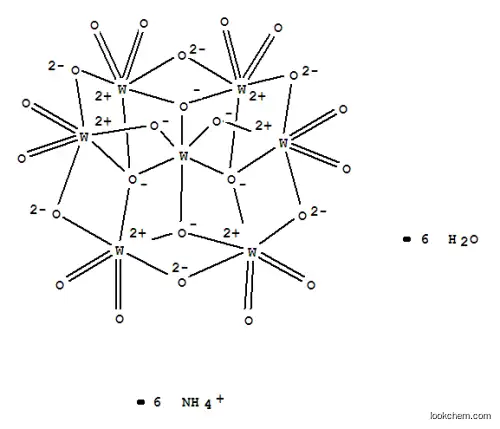 Molecular Structure of 12208-54-7 (AMMONIUMPARATUNGSTATEHEXAHYDRATE)