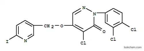 Molecular Structure of 122322-18-3 (4-chloro-2-(3,4-dichlorophenyl)-5-[(6-iodopyridin-3-yl)methoxy]pyridazin-3(2H)-one)