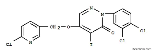 Molecular Structure of 122322-24-1 (5-[(6-chloropyridin-3-yl)methoxy]-2-(3,4-dichlorophenyl)-4-iodopyridazin-3(2H)-one)