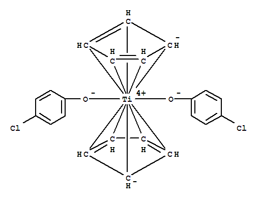 Molecular Structure of 12309-07-8 (Titanium,bis(4-chlorophenolato-kO)bis(h5-2,4-cyclopentadien-1-yl)-)