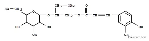 Molecular Structure of 123134-21-4 (b-D-Glucopyranoside,(1S)-2-(acetyloxy)-1-[[[(2E)-3-(3,4-dihydroxyphenyl)-1-oxo-2-propenyl]oxy]methyl]ethyl(9CI))