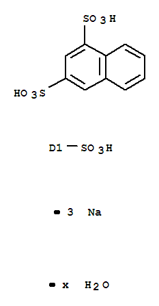Molecular Structure of 123409-01-8 (1,3,?-Naphthalenetrisulfonicacid, trisodium salt, hydrate (9CI))