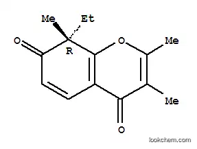 Molecular Structure of 123421-05-6 (2,3,8-Trimethyl-4H-1-benzopyran-4,7(8H)-dione)