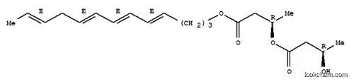 Molecular Structure of 123444-54-2 (Butanoic acid,3-hydroxy-,(1R)-1-methyl-3-oxo-3-[(4E,6E,8E,11E)-4,6,8,11-tridecatetraenyloxy]propylester, (3R)- (9CI))