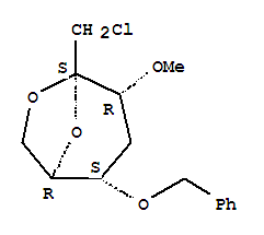 2,7-ANHYDRO-1-CHLORO-1,4-DIDEOXY-3-O-METHYL-5-O-BENZYL-SS-D-RIBO-2-HEPTULOPYRANOSE