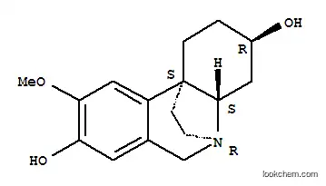 Molecular Structure of 123931-00-0 (1H,6H-5,10b-Ethanophenanthridine-3,8-diol,2,3,4,4a-tetrahydro-9-methoxy-, (3R,4aS,5R,10bS)- (9CI))