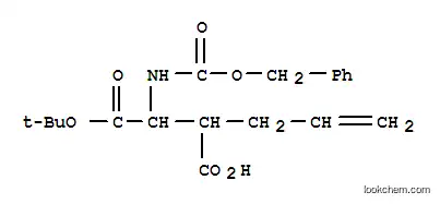 Molecular Structure of 123975-62-2 (erythro-N-[(Phenylmethoxy)carbonyl]-3-allyl-L-aspartic acid 1-tert-butyl ester)