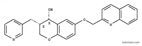 Molecular Structure of 124150-27-2 (2H-1-Benzopyran-4-ol,3,4-dihydro-3-(3-pyridinylmethyl)-6-(2-quinolinylmethoxy)-, (3S,4S)-)