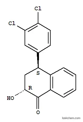 Molecular Structure of 124345-10-4 (4-(3,4-Dichlorophenyl)-2-hydroxy-3,4-dihydro-2H-naphthalen-1-one)