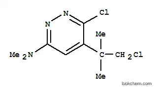 Molecular Structure of 124420-50-4 (6-chloro-5-(1-chloro-2-methylpropan-2-yl)-N,N-dimethylpyridazin-3-amine)