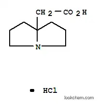 Molecular Structure of 124655-63-6 (Tetrahydro-1H-pyrrolizine-7a(5H)-acetic acid hydrochloride)