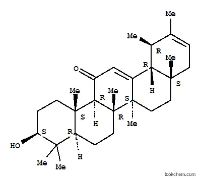 Molecular Structure of 124877-87-8 (Ursa-12,20-dien-11-one,3-hydroxy-, (3b)-(9CI))
