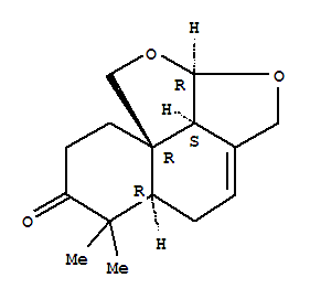 Molecular Structure of 124894-87-7 (6H,9H-Benzo[e]furo[2,3,4-cd]isobenzofuran-6-one,2,4,4a,5,7,8,10a,10b-octahydro-5,5-dimethyl-, (4aR,8aR,10aR,10bS)- (9CI))