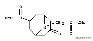 Molecular Structure of 125483-28-5 (Methyl 3-(methoxycarbonyl)-7-oxo-9-azabicyclo[3.3.1]nonane-9-acetate)