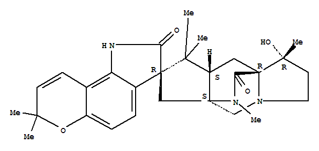 Molecular Structure of 125600-55-7 (Spiro[5H,6H-5a,9a-(iminomethano)-1H-cyclopent[f]indolizine-7(8H),3'(2'H)-pyrano[2,3-g]indole]-2',10-dione,1',2,3,7',8a,9-hexahydro-1-hydroxy-1,7',7',8,8,11-hexamethyl-, (1R,3'R,5aS,8aS,9aR)-(9CI))