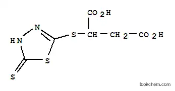 Molecular Structure of 125605-97-2 (2-(5-MERCAPTO-1,3,4-THIADIAZOL-2-YLTHIO)SUCCINIC ACID)