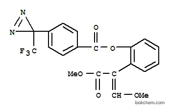 Molecular Structure of 125808-18-6 (methyl 3-methoxy-2-(4-(3-trifluoro-3-diazirinyl)benzoyloxyphenyl)propenoate)