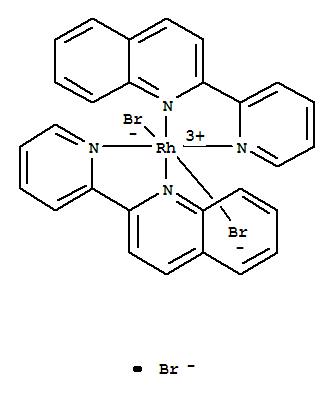 Molecular Structure of 125955-74-0 (Rhodium(1+),dibromobis[2-(2-pyridinyl-kN)quinoline-kN]-,bromide, (OC-6-22)- (9CI))