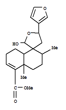 Molecular Structure of 125988-74-1 (Spiro[furan-3(2H),1'(2'H)-naphthalene]-5'-carboxylicacid,5-(3-furanyl)-3',4,4',4'a,5,7',8',8'a-octahydro-2-hydroxy-2',4'a-dimethyl-,methyl ester, (1'R,2R,2'R,4'aR,5R,8'aS)- (9CI))
