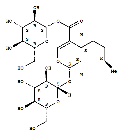 Molecular Structure of 126005-81-0 (b-D-Glucopyranose,1-[(1S,4aS,7R,7aR)-1-(b-D-glucopyranosyloxy)-1,4a,5,6,7,7a-hexahydro-7-methylcyclopenta[c]pyran-4-carboxylate](9CI))