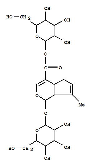 126005-82-1,b-D-Glucopyranose,1-[(1S,4aS,7aS)-1-(b-D-glucopyranosyloxy)-1,4a,5,7a-tetrahydro-7-methylcyclopenta[c]pyran-4-carboxylate](9CI),b-D-Glucopyranose, 1-[1-(b-D-glucopyranosyloxy)-1,4a,5,7a-tetrahydro-7-methylcyclopenta[c]pyran-4-carboxylate],[1S-(1a,4aa,7aa)]-; Asystasioside B