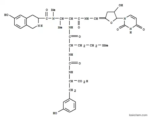 2-[[(2S)-1-[[2-amino-3-[(6-hydroxy-1,2,3,4-tetrahydroisoquinoline-3-carbonyl)-methylamino]butanoyl]-[(E)-[5-(2,4-dioxopyrimidin-1-yl)-4-hydroxyoxolan-2-ylidene]methyl]amino]-4-methylsulfanyl-1-oxobutan-2-yl]carbamoylamino]-3-(3-hydroxyphenyl)propanoic acid
