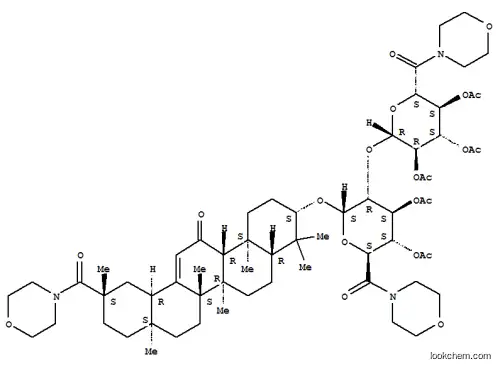 Molecular Structure of 126145-78-6 (3-(acetyloxy)-6-{[4,4,6a,6b,8a,11,14b-heptamethyl-11-(morpholin-4-ylcarbonyl)-14-oxo-1,2,3,4,4a,5,6,6a,6b,7,8,8a,9,10,11,12,12a,14,14a,14b-icosahydropicen-3-yl]oxy}-2-(morpholin-4-ylcarbonyl)-5-{[4,5,6-tris(acetyloxy)-2-(morpholin-4-ylcarbonyl)tetrahydro-)