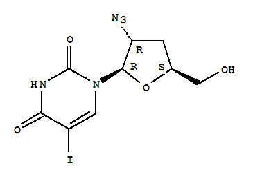 Molecular Structure of 126543-50-8 (Uridine,2'-azido-2',3'-dideoxy-5-iodo- (9CI))
