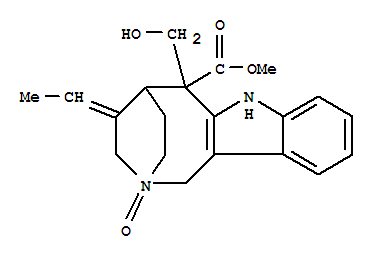 Molecular Structure of 126594-73-8 (2,5-Ethano-2H-azocino[4,3-b]indole-6-carboxylicacid, 4-ethylidene-1,3,4,5,6,7-hexahydro-6-(hydroxymethyl)-, methyl ester,2-oxide, [5S-(4E,5a,6b)]- (9CI))