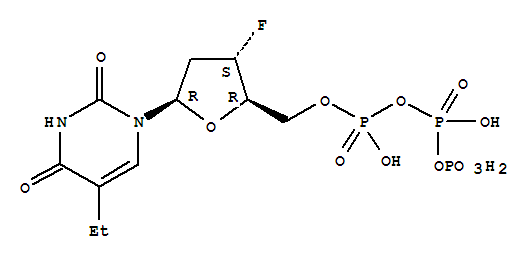 [[(2R,3S,5R)-5-(5-ethyl-2,4-dioxopyrimidin-1-yl)-3-fluorooxolan-2-yl]methoxy-hydroxyphosphoryl]phosphono hydrogen phosphate