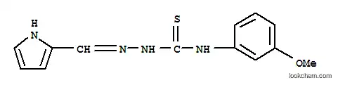 Molecular Structure of 126936-19-4 (N-(3-methoxyphenyl)-2-[(E)-2H-pyrrol-2-ylidenemethyl]hydrazinecarbothioamide)