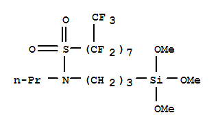 Molecular Structure of 127175-49-9 (1-Octanesulfonamide,1,1,2,2,3,3,4,4,5,5,6,6,7,7,8,8,8-heptadecafluoro-N-propyl-N-[3-(trimethoxysilyl)propyl]-)