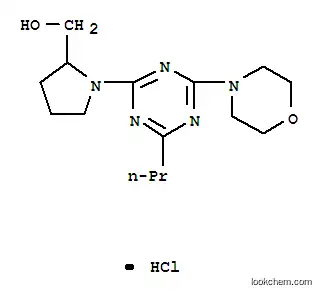 Molecular Structure of 127374-90-7 ([1-(4-morpholin-4-yl-6-propyl-1,3,5-triazin-2-yl)pyrrolidin-2-yl]methanol hydrochloride)