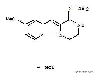 Molecular Structure of 127556-79-0 (1-hydrazino-8-methoxy-3,4-dihydropyrazino[1,2-a]indole hydrochloride)